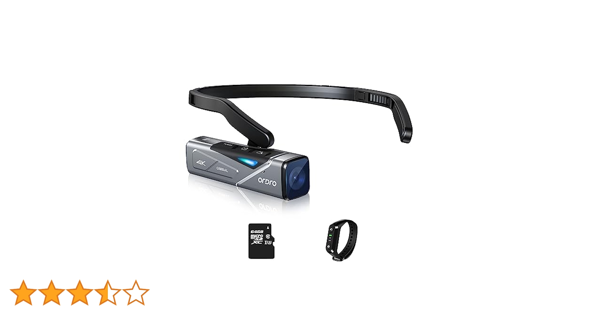 ヘッドホン ORDRO EP7 GIMBAL 4K ORDRO EP7 4K Gimbal FPV Camcorder Head Wearable Action Video